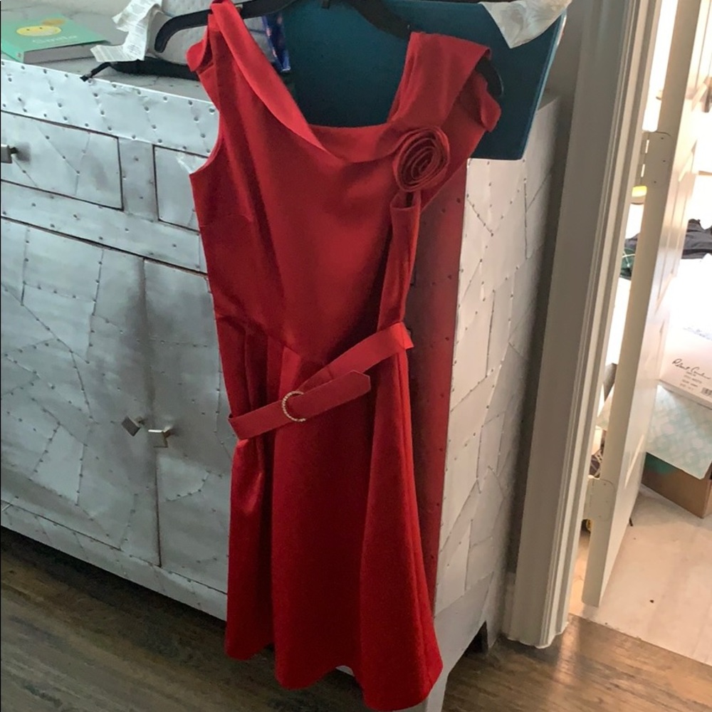 Red cocktail dress